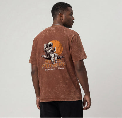 XABARWAN SPACE STONEWASH Oversized T-Shirt