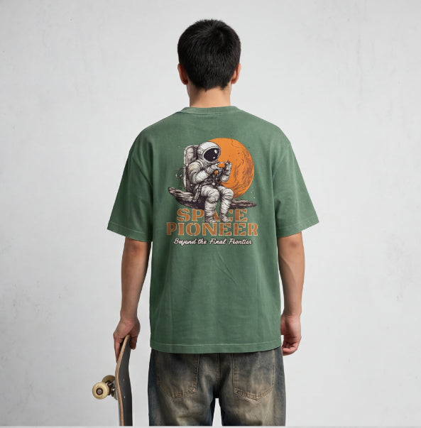 XABARWAN SPACE STONEWASH Oversized T-Shirt