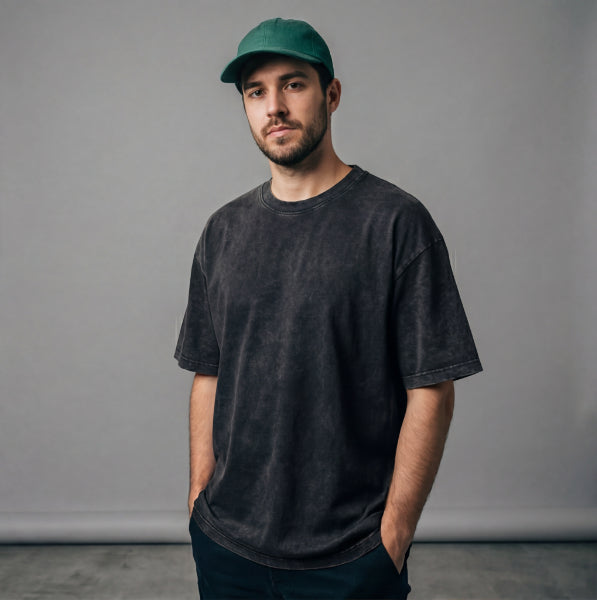 XABARWAN SPACE STONEWASH Oversized T-Shirt