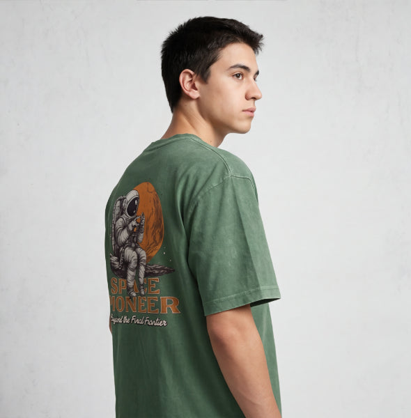 XABARWAN SPACE STONEWASH Oversized T-Shirt