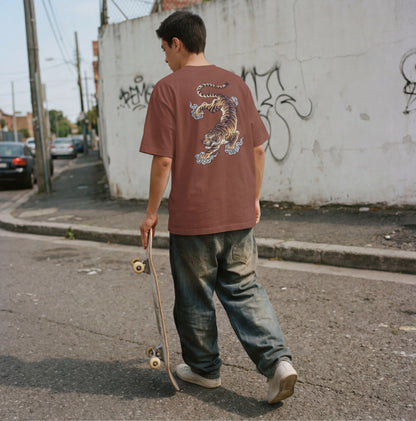 XABARWAN TIGER STONEWASH Oversized T-Shirt