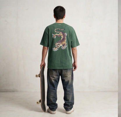 XABARWAN TIGER STONEWASH Oversized T-Shirt