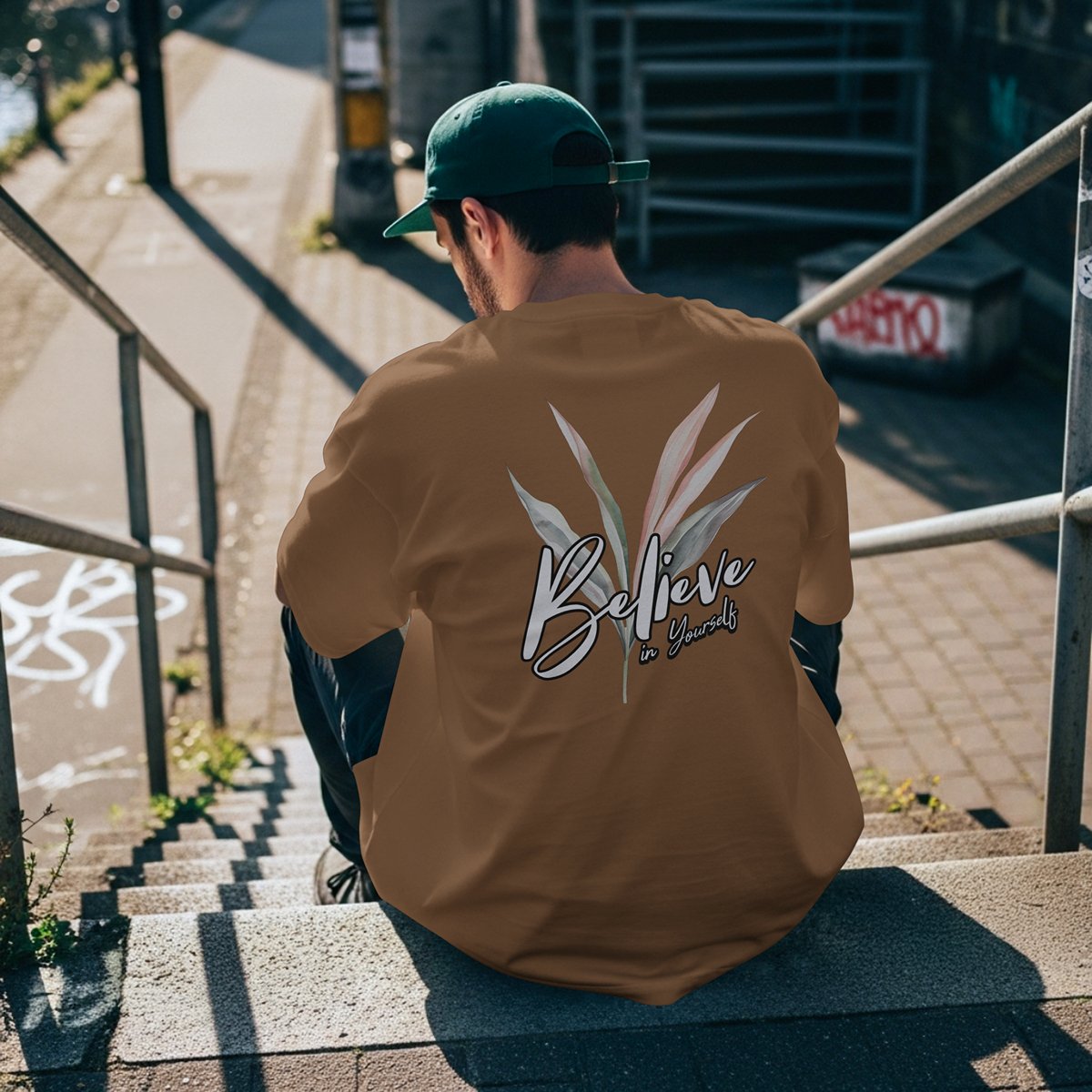 XABARWAN BELIEVE BACK Oversized T-Shirt