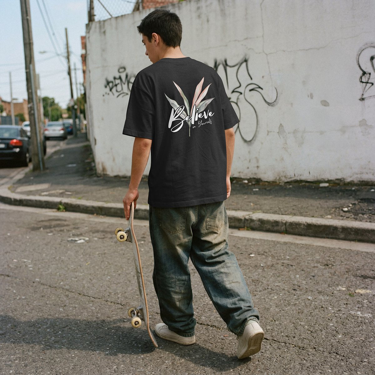 XABARWAN BELIEVE BACK Oversized T-Shirt