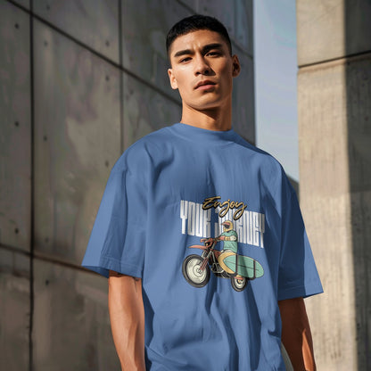 XABARWAN ENJOY THE JOURNEY Oversized T-Shirt
