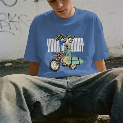 XABARWAN ENJOY THE JOURNEY Oversized T-Shirt