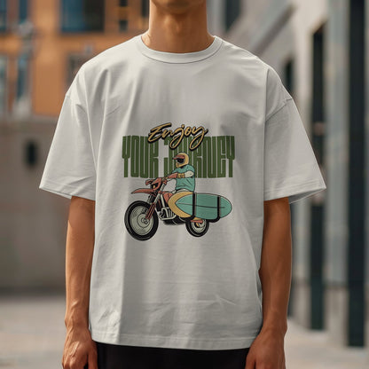 XABARWAN ENJOY THE JOURNEY Oversized T-Shirt