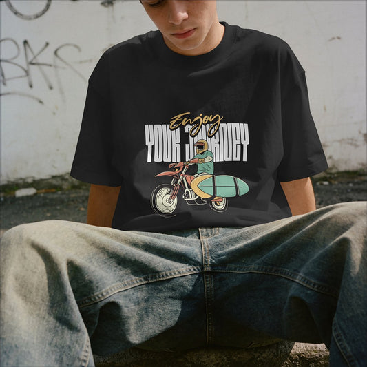 XABARWAN ENJOY THE JOURNEY Oversized T-Shirt