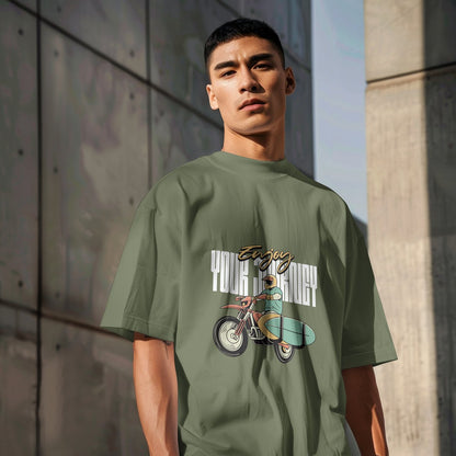 XABARWAN ENJOY THE JOURNEY Oversized T-Shirt
