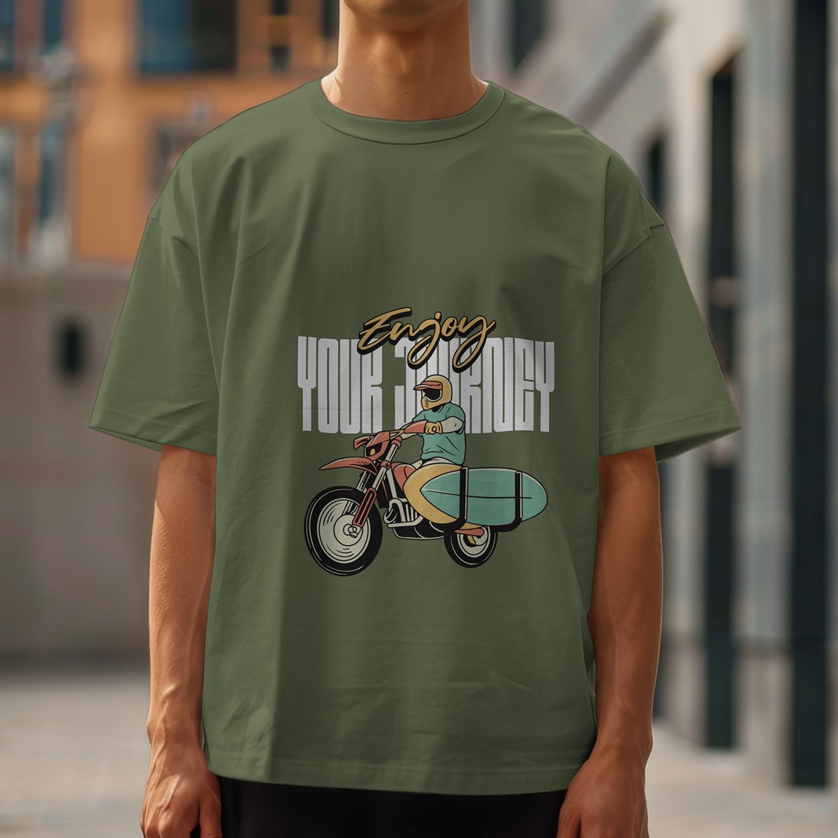 XABARWAN ENJOY THE JOURNEY Oversized T-Shirt