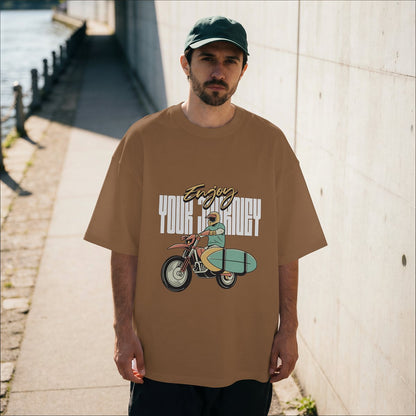 XABARWAN ENJOY THE JOURNEY Oversized T-Shirt