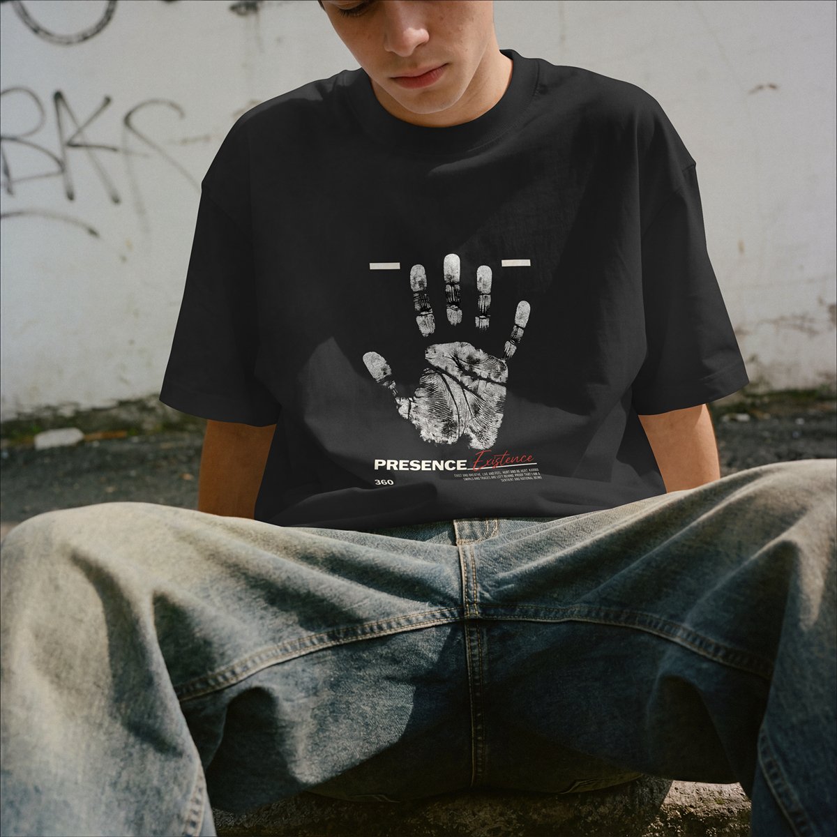 XABARWAN FINGERPRINT Oversized T-Shirt
