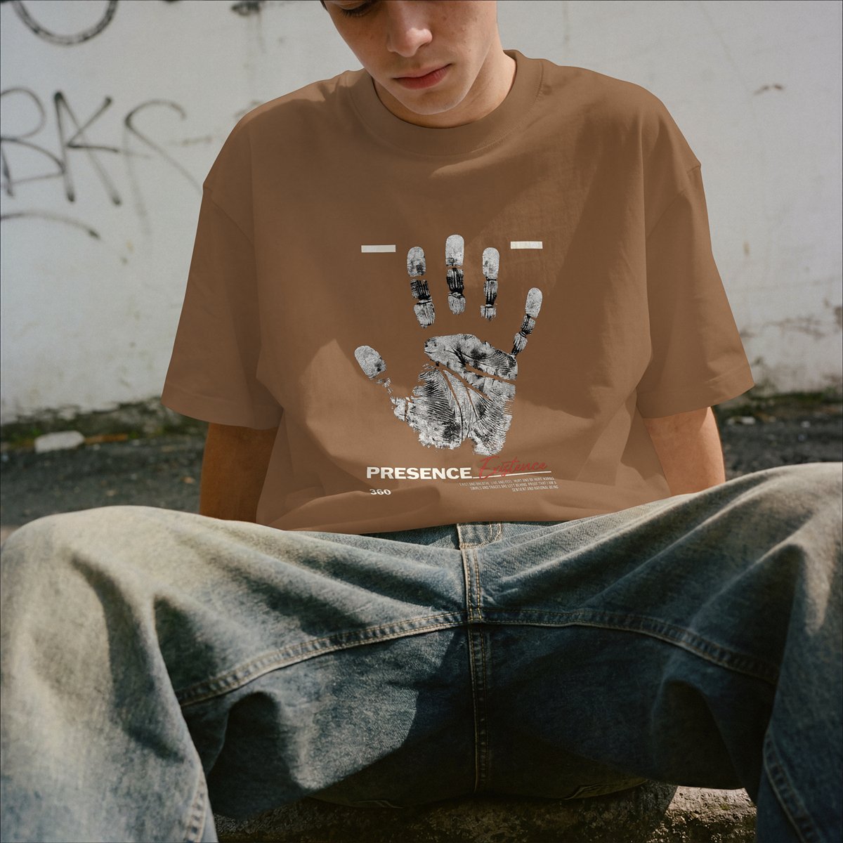 XABARWAN FINGERPRINT Oversized T-Shirt