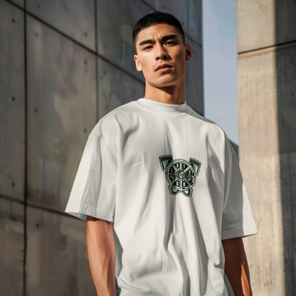 XABARWAN GREEN ENGINE Oversized T-Shirt