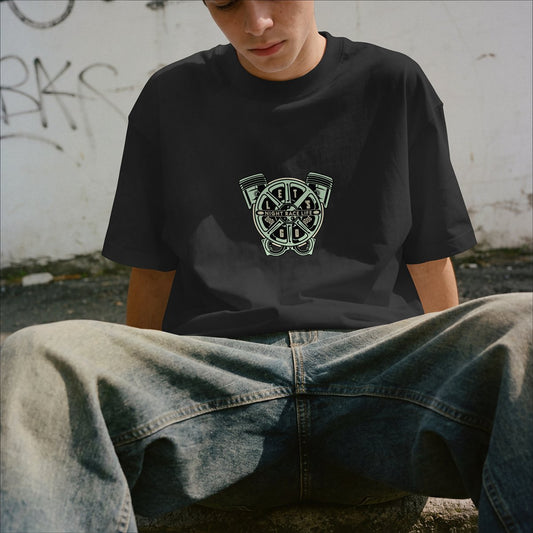 XABARWAN GREEN ENGINE Oversized T-Shirt