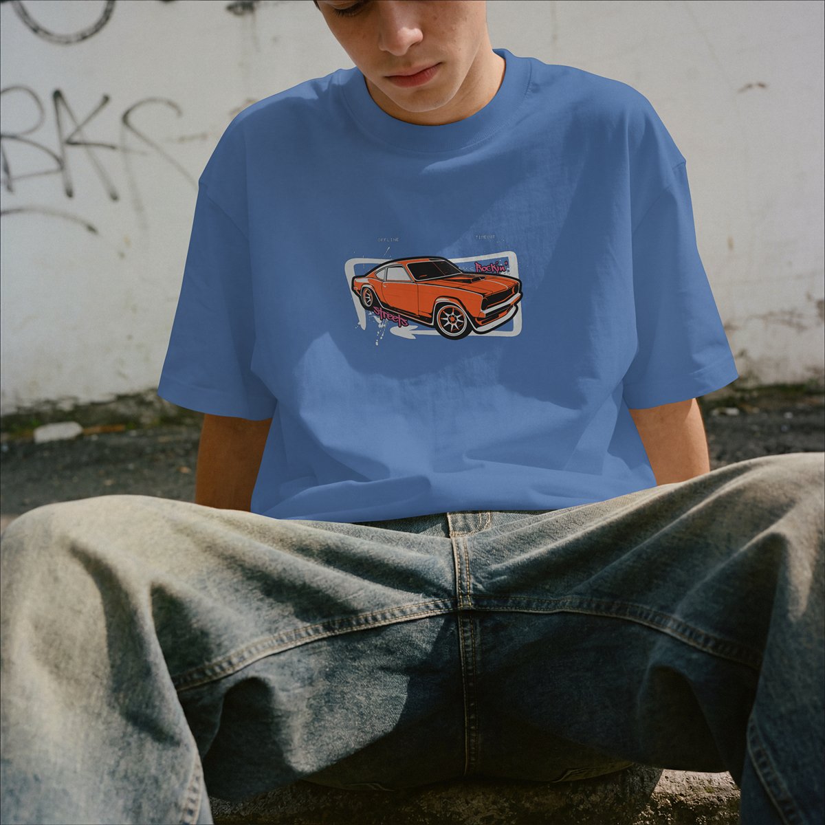 XABARWAN RED CAR Oversized T-Shirt