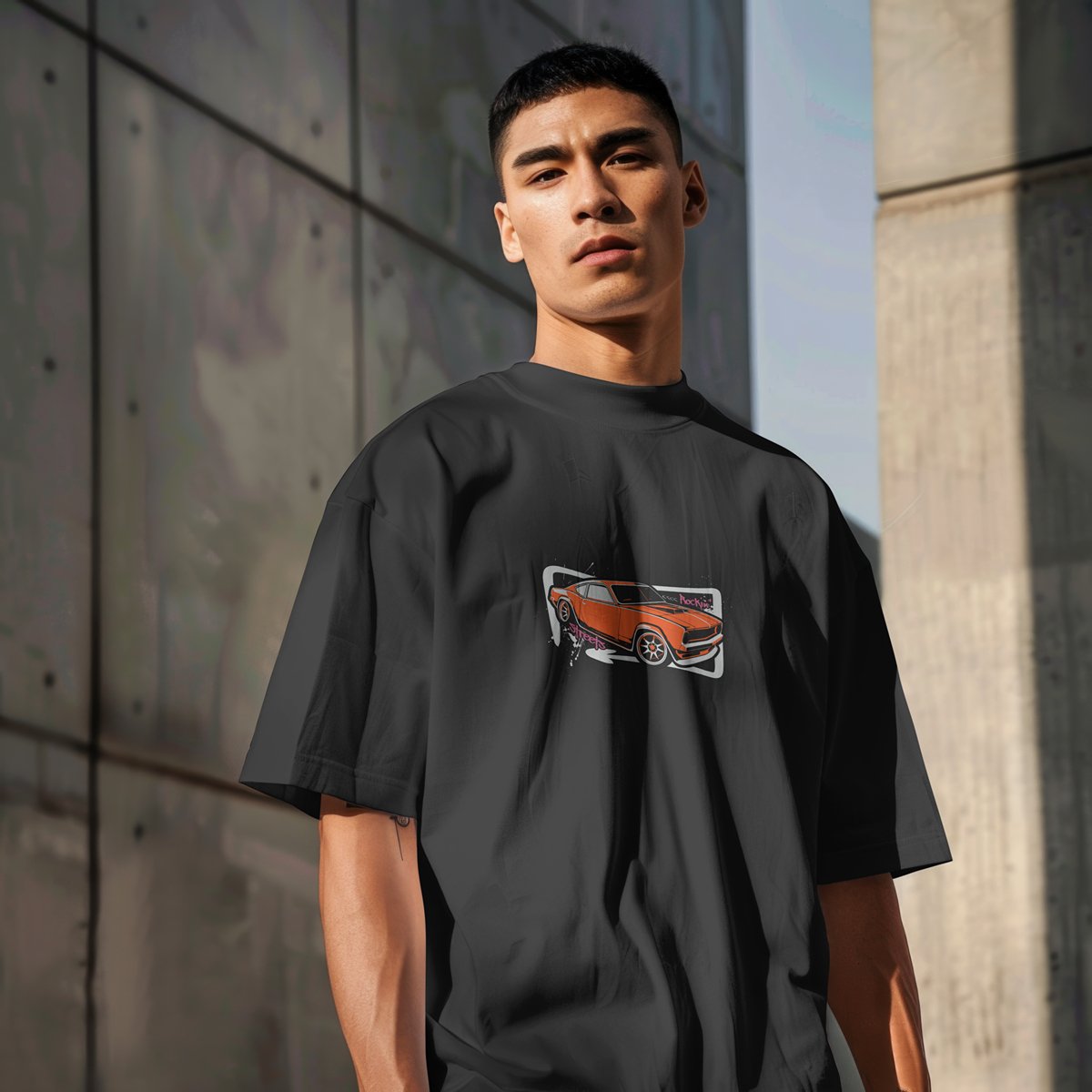 XABARWAN RED CAR Oversized T-Shirt