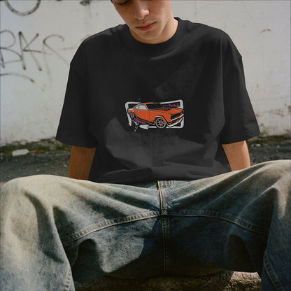 XABARWAN RED CAR Oversized T-Shirt