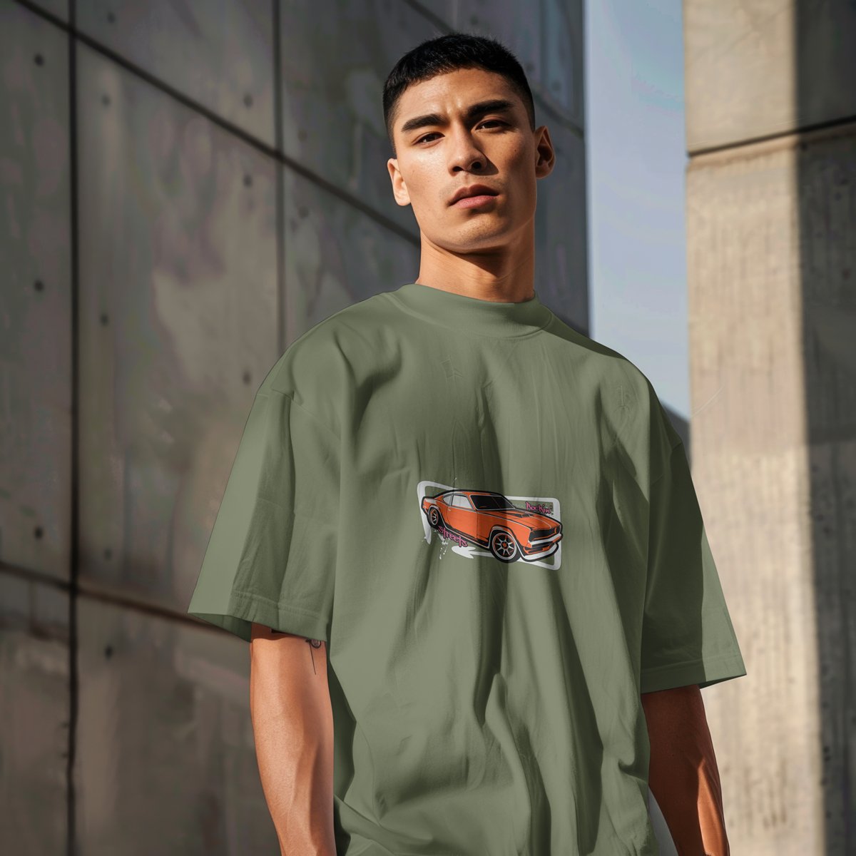 XABARWAN RED CAR Oversized T-Shirt